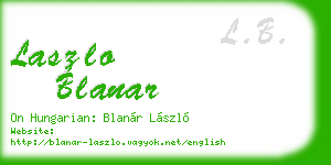 laszlo blanar business card